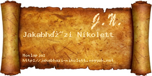 Jakabházi Nikolett névjegykártya