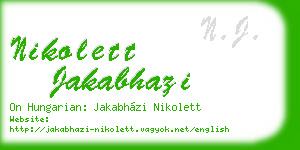 nikolett jakabhazi business card